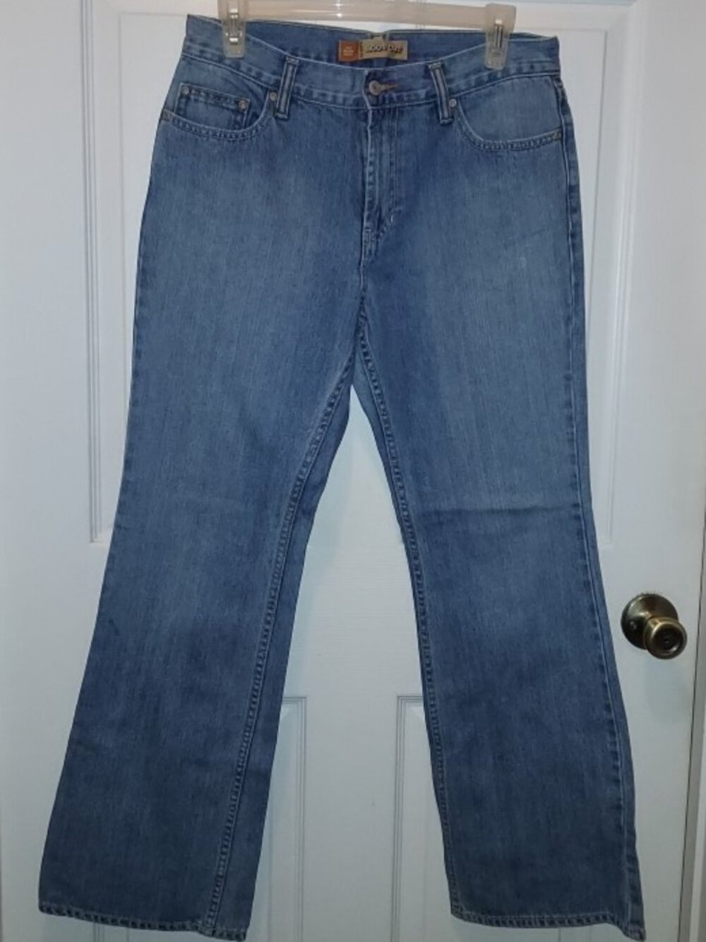 Vintage Y2K Old Navy Just Below Waist Boot Cut JEANS Mid Rise Sz 8 Short